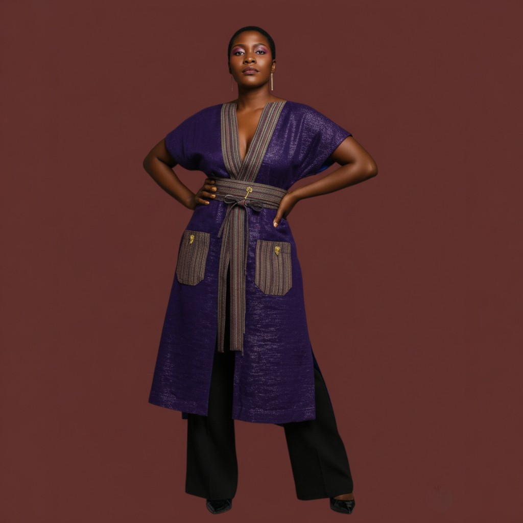 Contrast Panel Kaftan Dress Contrast Panel Kaftan Dress