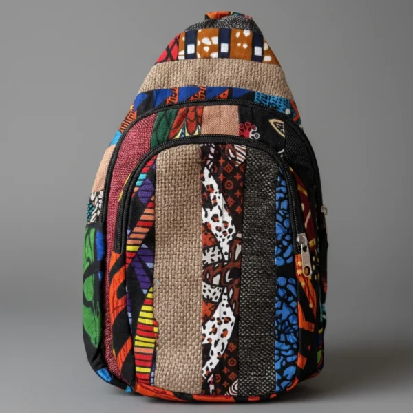 Afro fabric crossbody bag