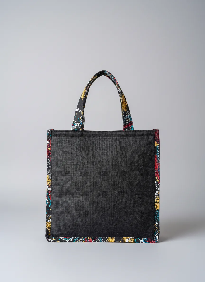 Embroidered African queen tote bag Embroidered African queen tote bag - Image 3