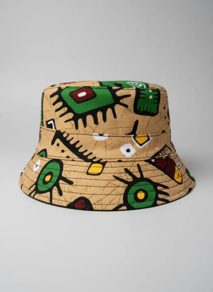 Unisex abstract tribal bucket hat