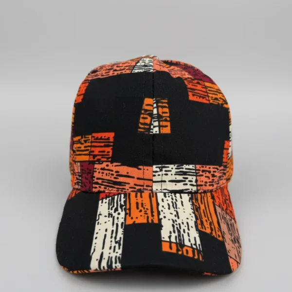 Geometric patchwork cap