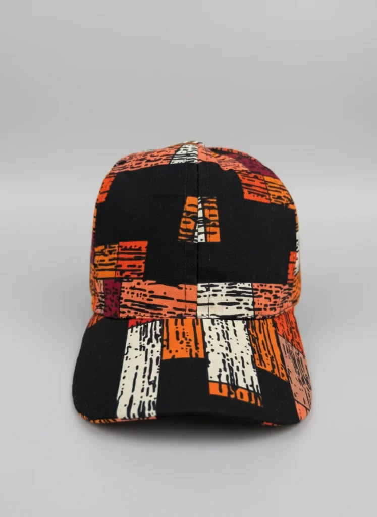Geometric patchwork cap