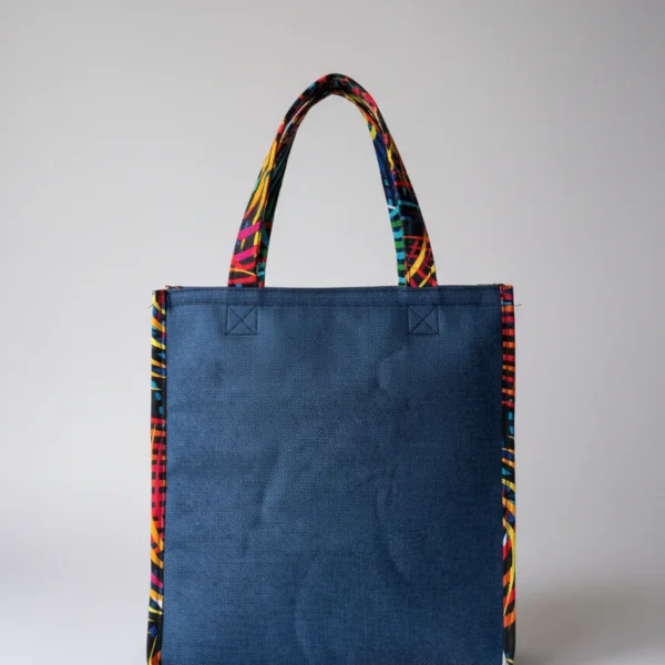 Embroidered Africa tote bag