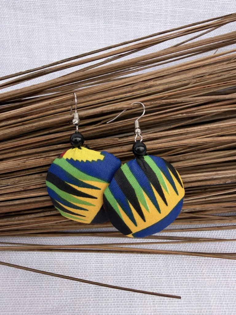 Yellow grass earrings