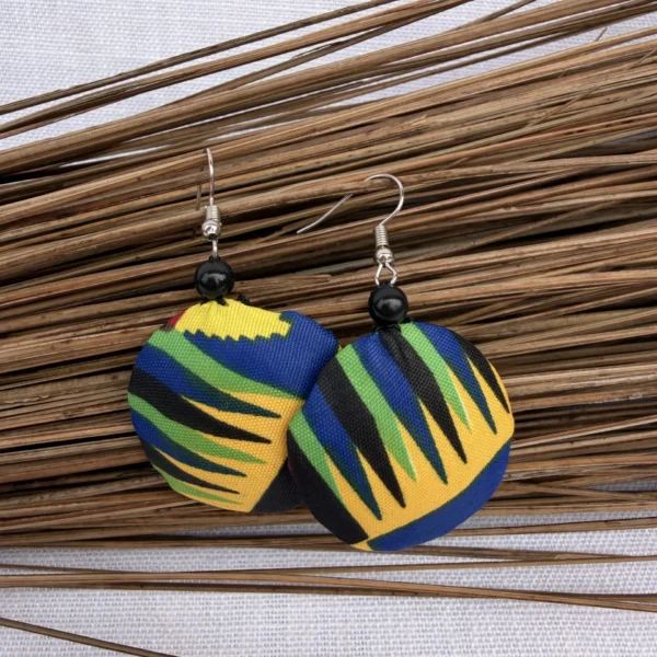 Yellow grass earrings