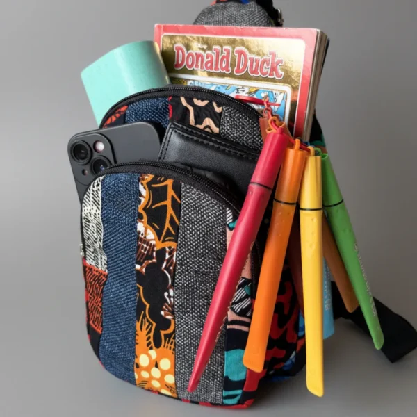 Afrocubo fabric crossbody bag