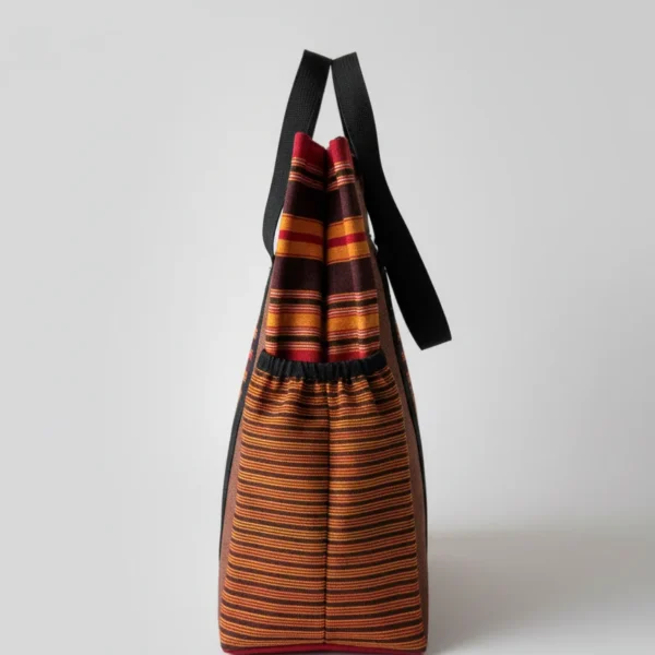 Traditional Kikoyi tote bag black