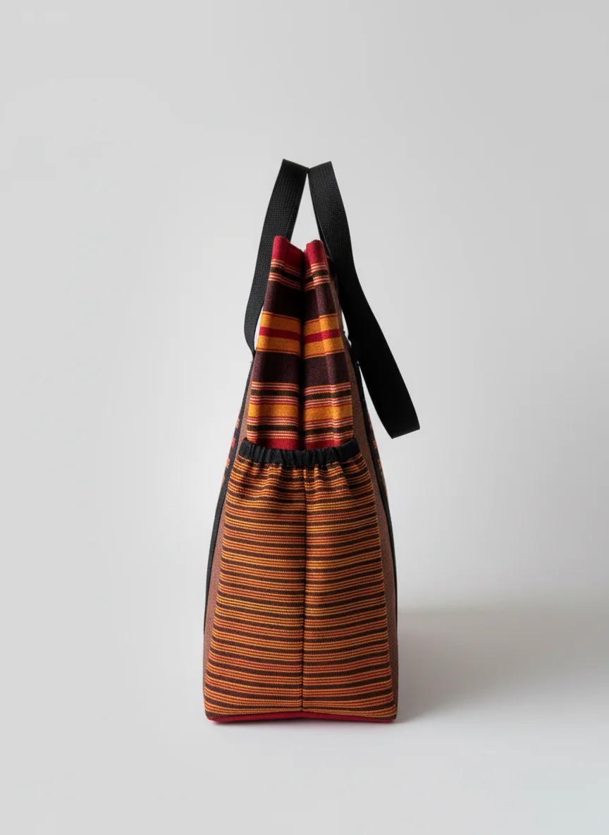 Traditionele Kikoyi draagtas zwart Traditional Kikoyi tote bag black - Afbeelding 2