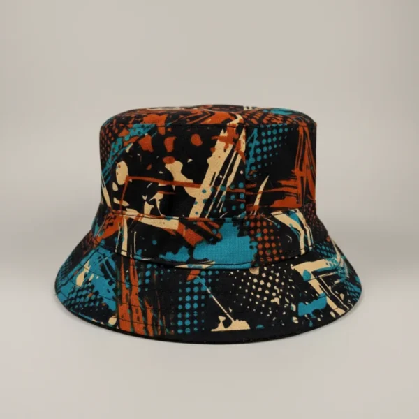 Unisex retro glitch bucket hat