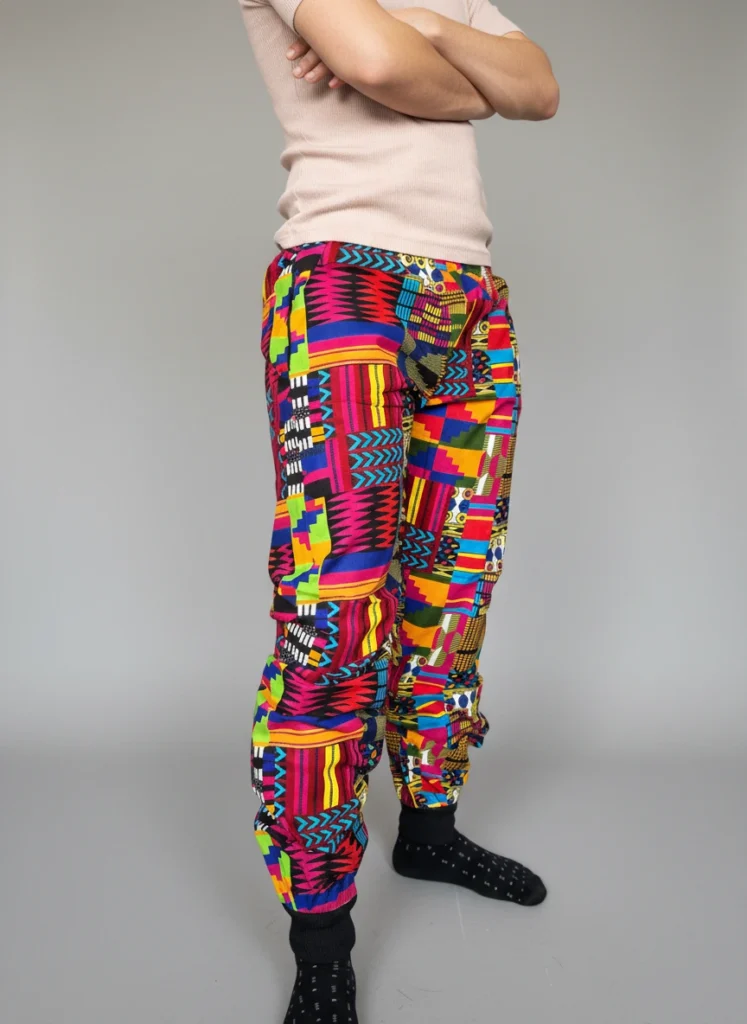 Geometric party joggers