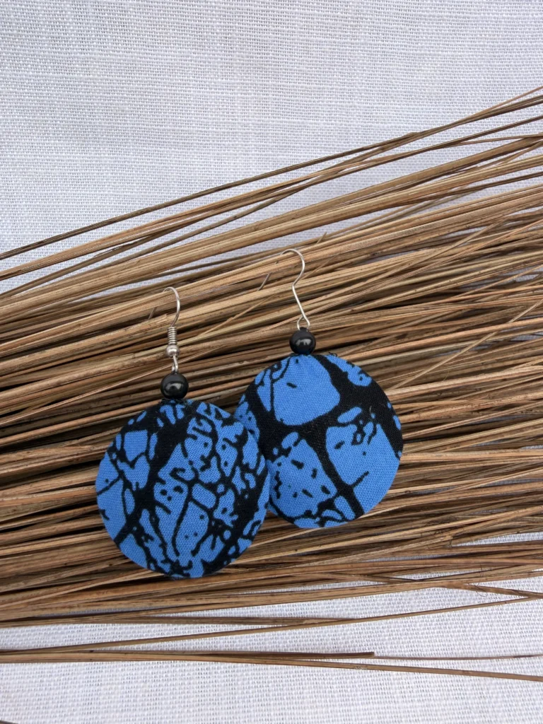 Blue splash earrings