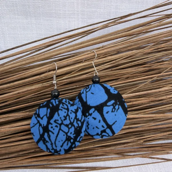 Blue splash earrings