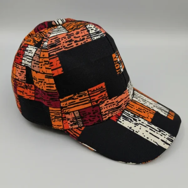 Geometric patchwork cap