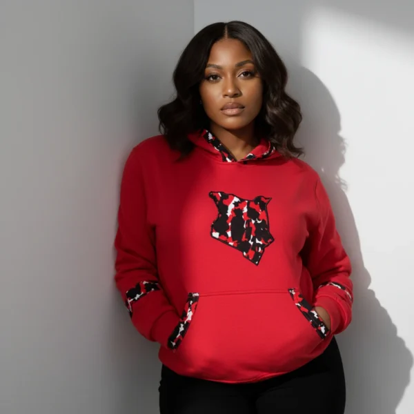 Unisex hoodie with Kitenge Map of Kenya