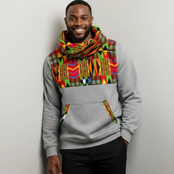 Unisex Echo Snoodie with Ankara Chest Piece