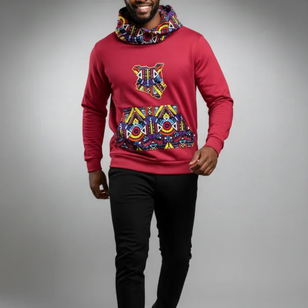 Unisex Echo Snoodie with Ankara Front pouch