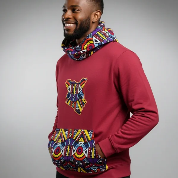 Unisex Echo Snoodie with Ankara Front pouch