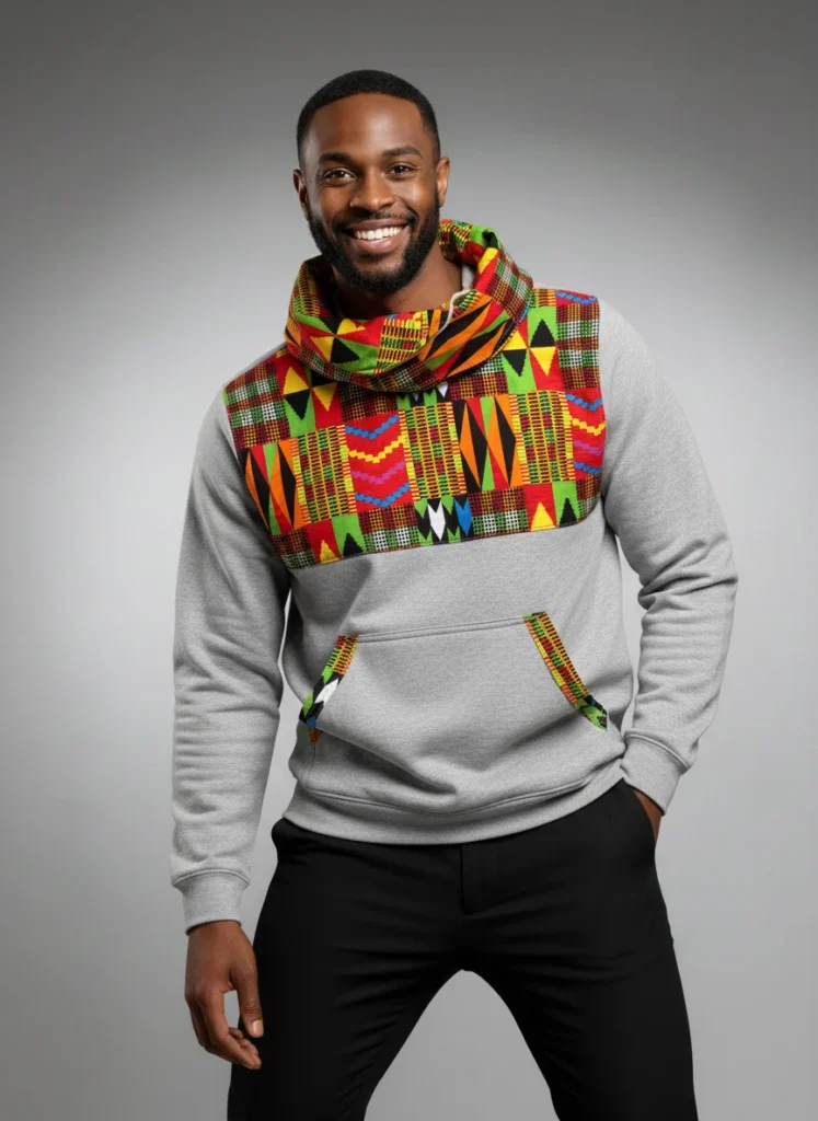 Unisex Echo Snoodie with Ankara Chest Piece