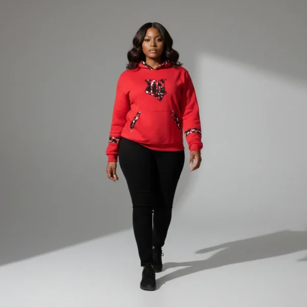 Unisex hoodie with Kitenge Map of Kenya