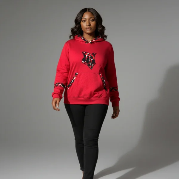 Unisex hoodie with Kitenge Map of Kenya