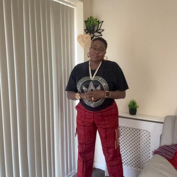 Afrotunda Ankara Cargo Pants with Aso Oke Detail