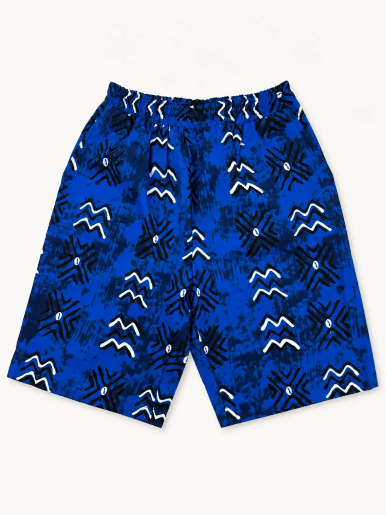 Kitenge print shorts - pattern VII