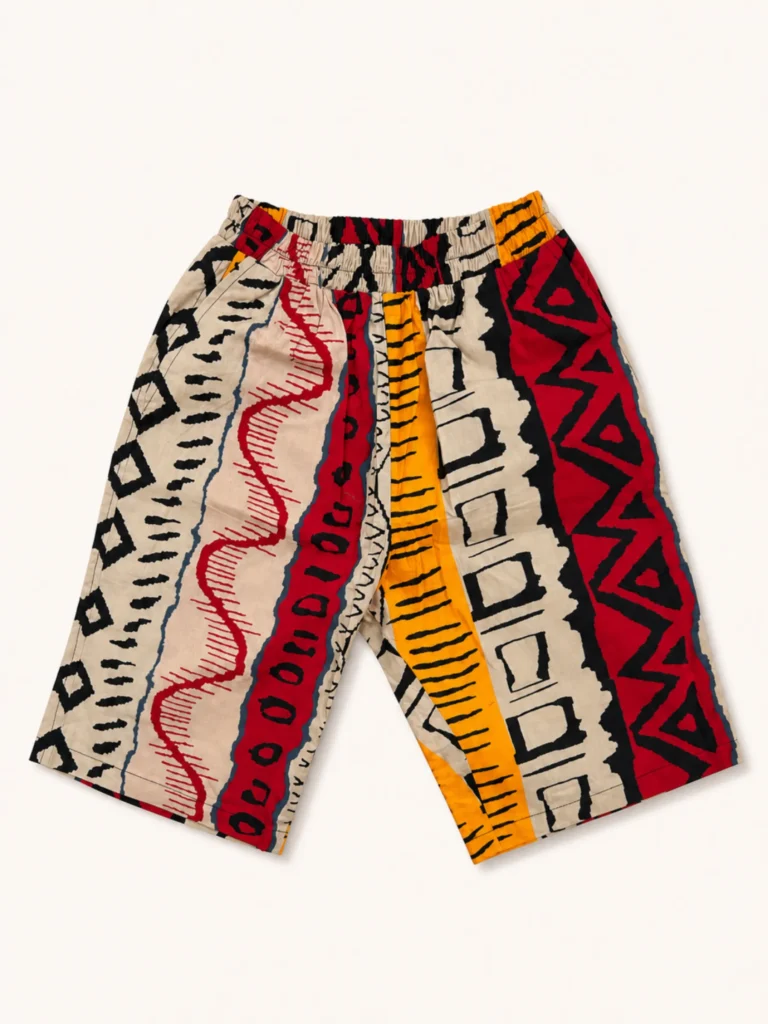 Kitenge print shorts - pattern VIII