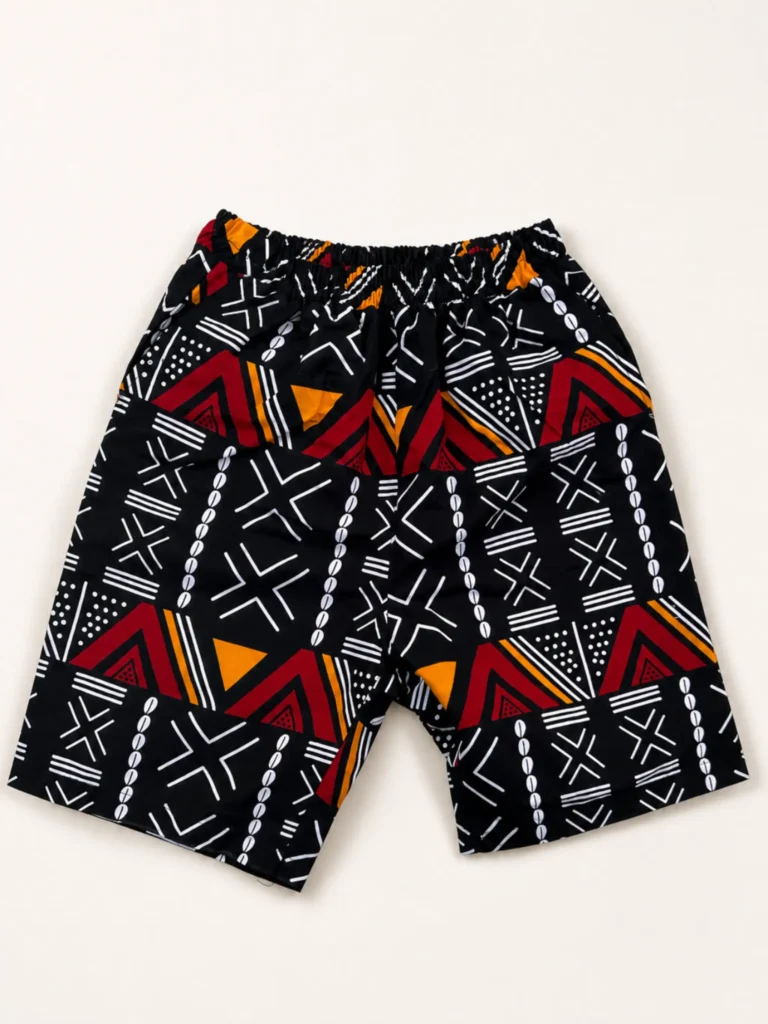Kitenge print shorts - pattern V