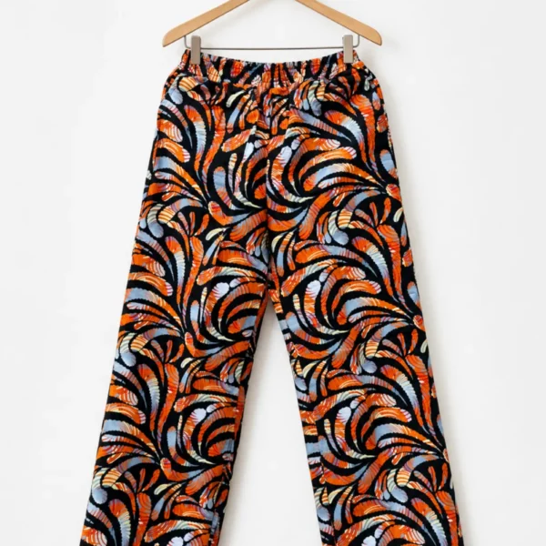 Unisex Kitenge Trousers – Geometric Print I