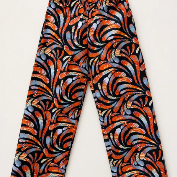 Unisex Kitenge Trousers – Geometric Print I