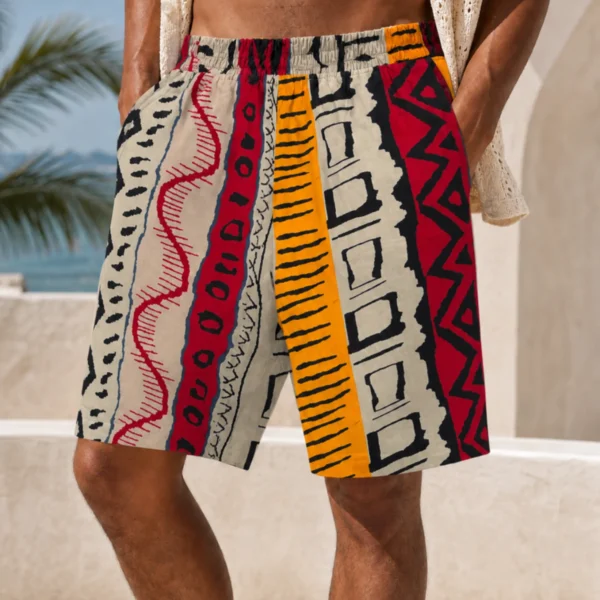 Kitenge print shorts - pattern VIII