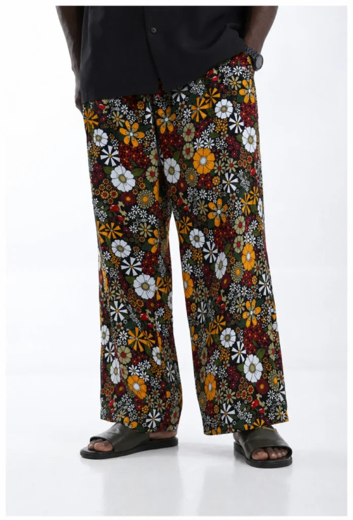Unisex Kitenge Trousers – Geometric Print IV