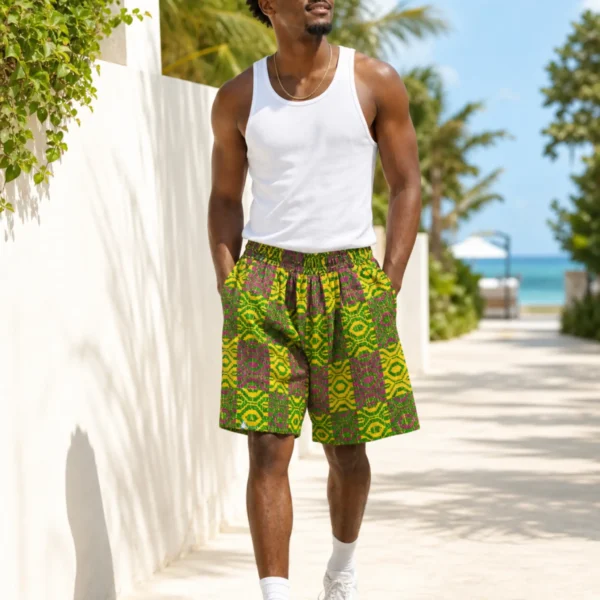 Kitenge print shorts - pattern II