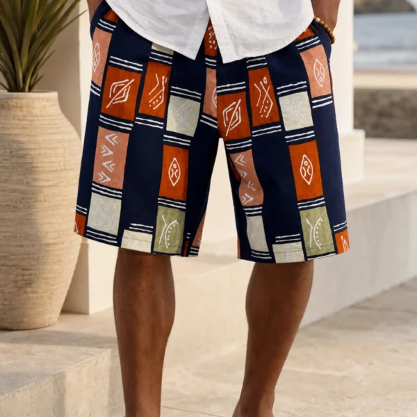 Kitenge print shorts - pattern III
