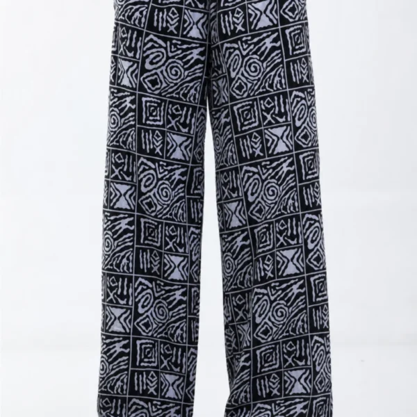 Unisex Kitenge Trousers – Geometric Print III