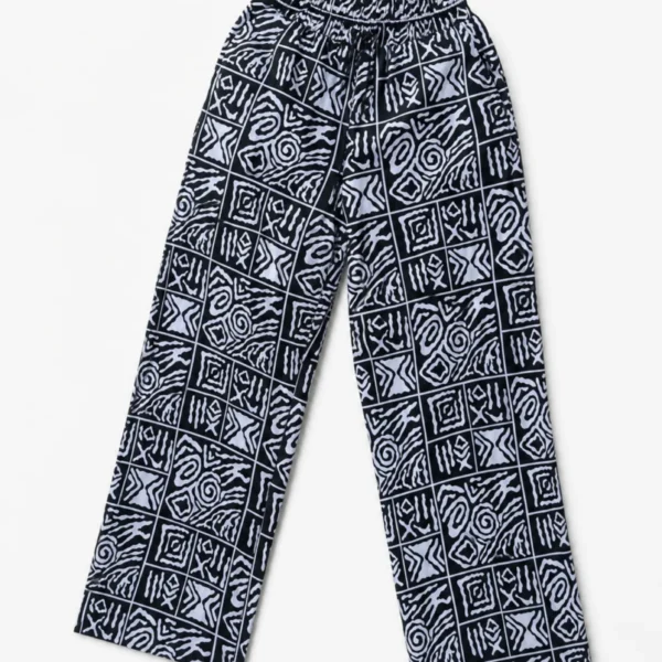 Unisex Kitenge Trousers – Geometric Print III