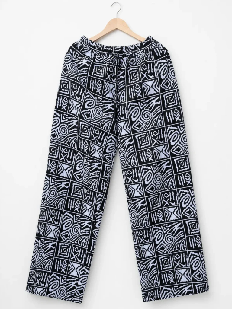 Unisex Kitenge Trousers – Geometric Print III